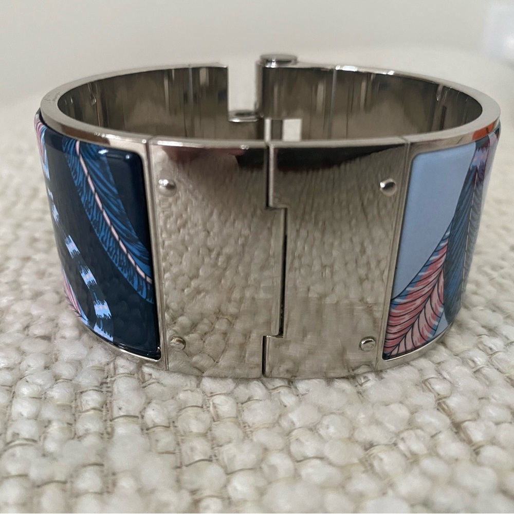 Hermes Hinged printed bracelet with enamel motif "Savana Dance. - Picture 2 of 10